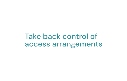 Take control of access arrangements